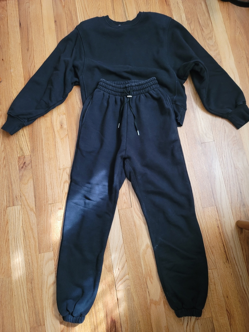 The Frankie Shop Vanessa Shoulder Pad Sweatshirt & Pant Black Size XS Pre-owned